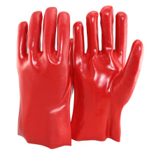 NMSAFETY long sleeve cotton liner pvc coated red glove